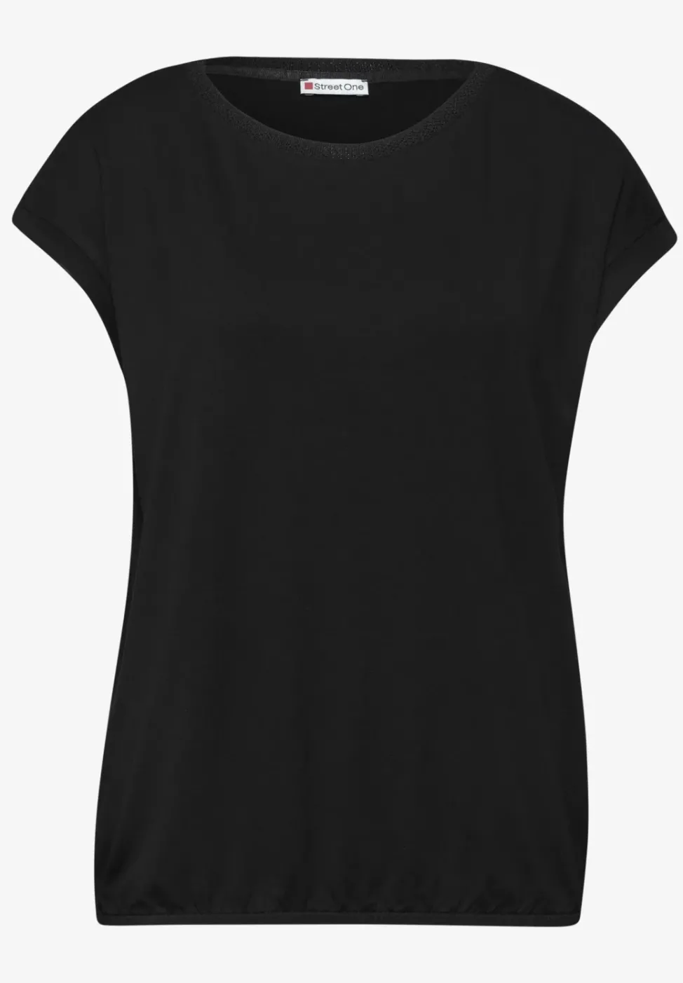 T-Shirt mit Boatneck und Deko-Tape