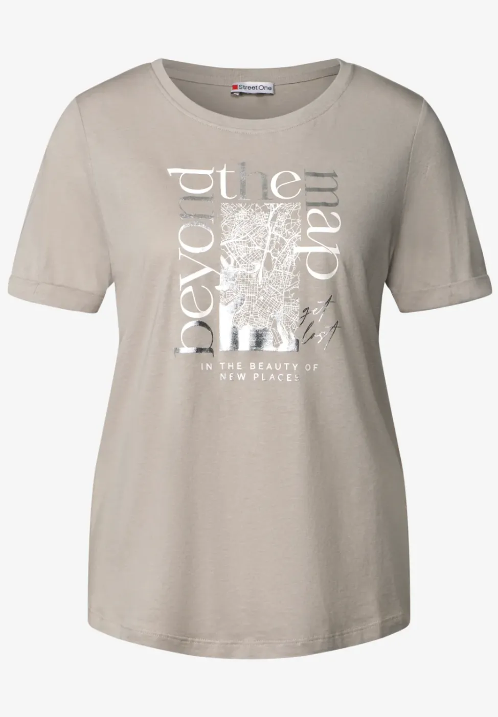 T-Shirt mit Folien-Print