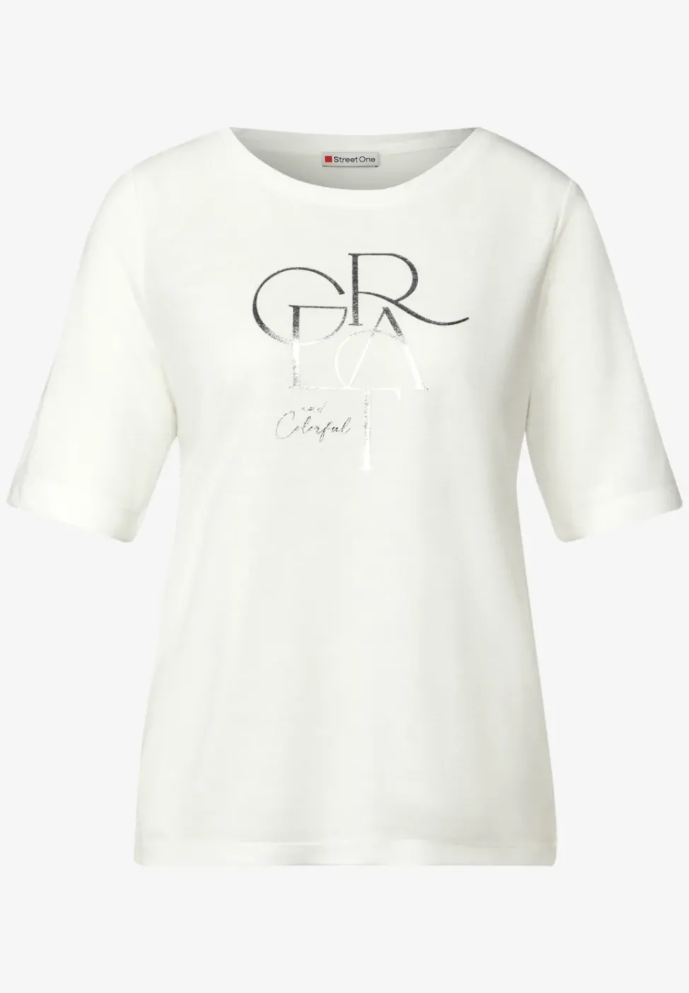 T-Shirt mit Folien-Wording