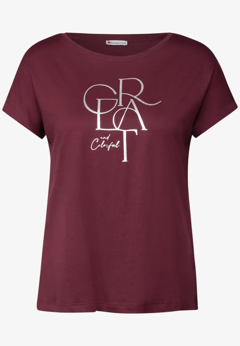 T-Shirt mit Folien Wording
