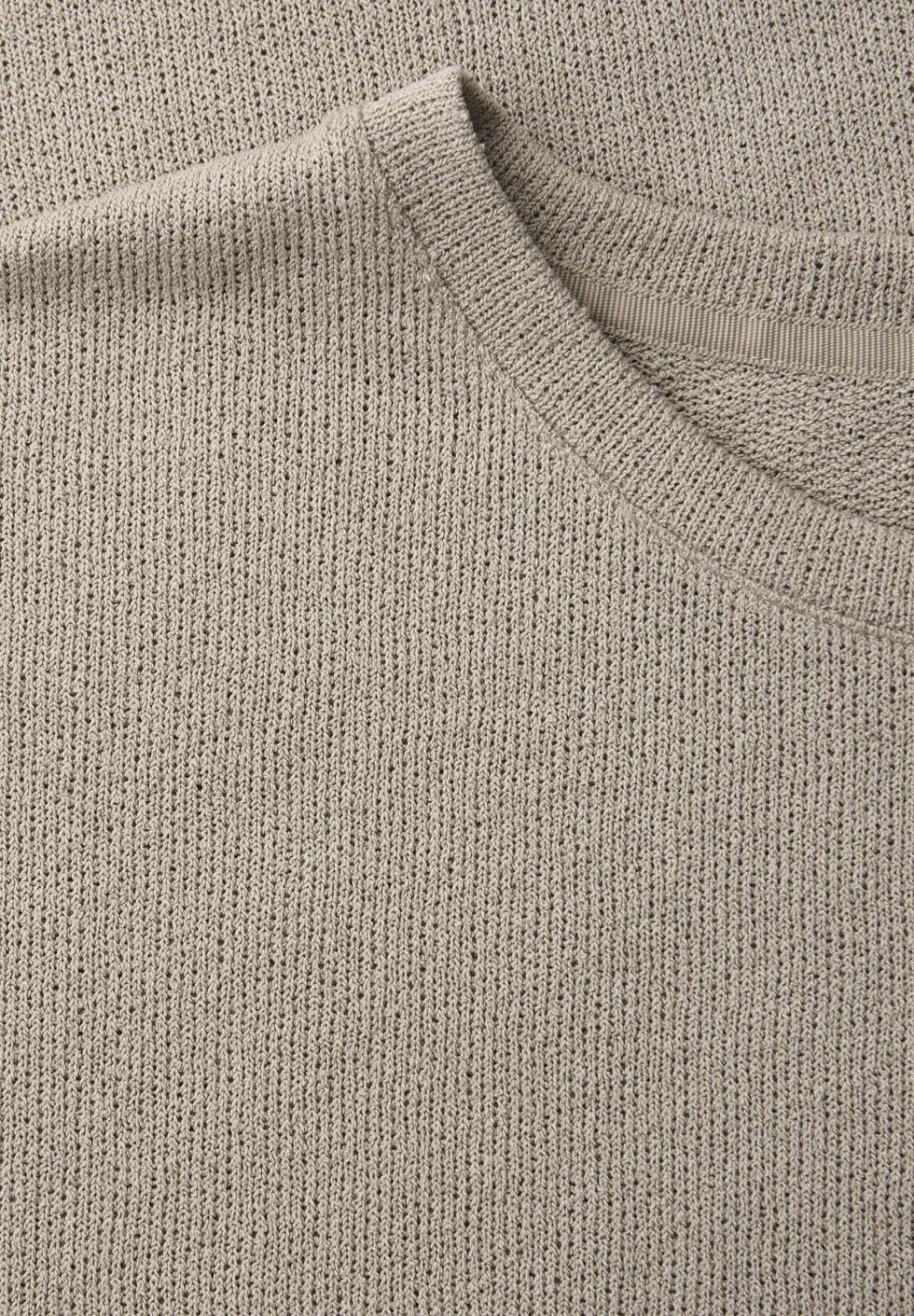 T-Shirt mit Rundhals im Strick-Look