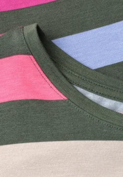 T-Shirt mit Rundhals und Elastiksaum
