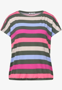 T-Shirt mit Rundhals und Elastiksaum