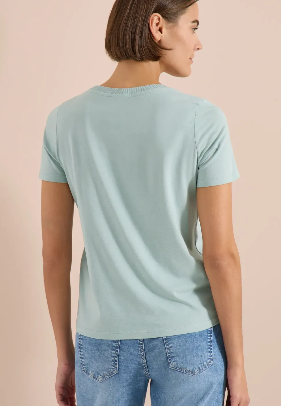 T-Shirt mit Rundhals und Folienprint
