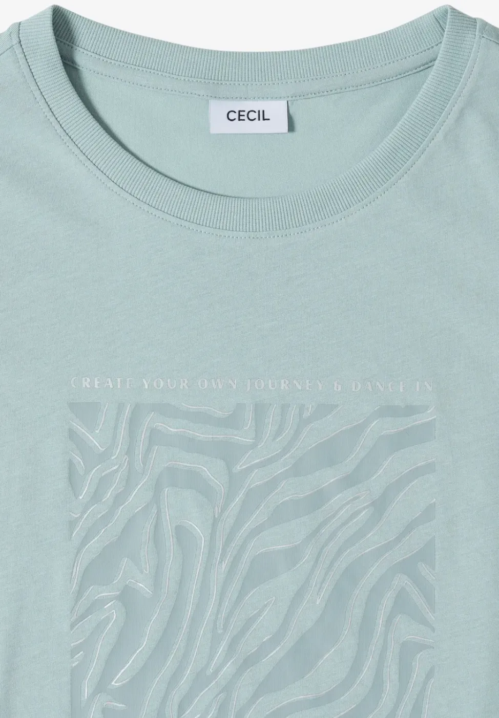 T-Shirt mit Rundhals und Folienprint