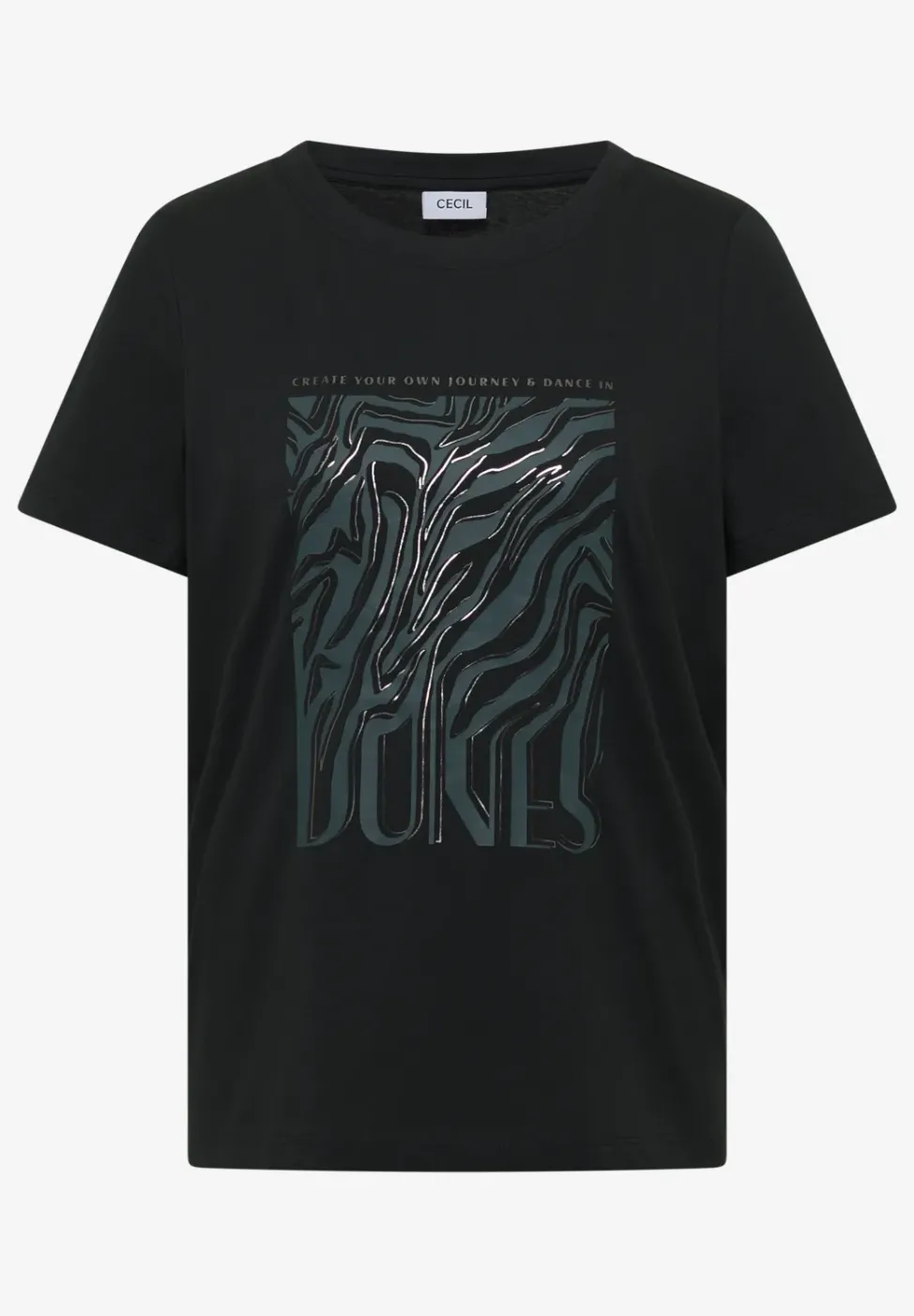 T-Shirt mit Rundhals und Folienprint