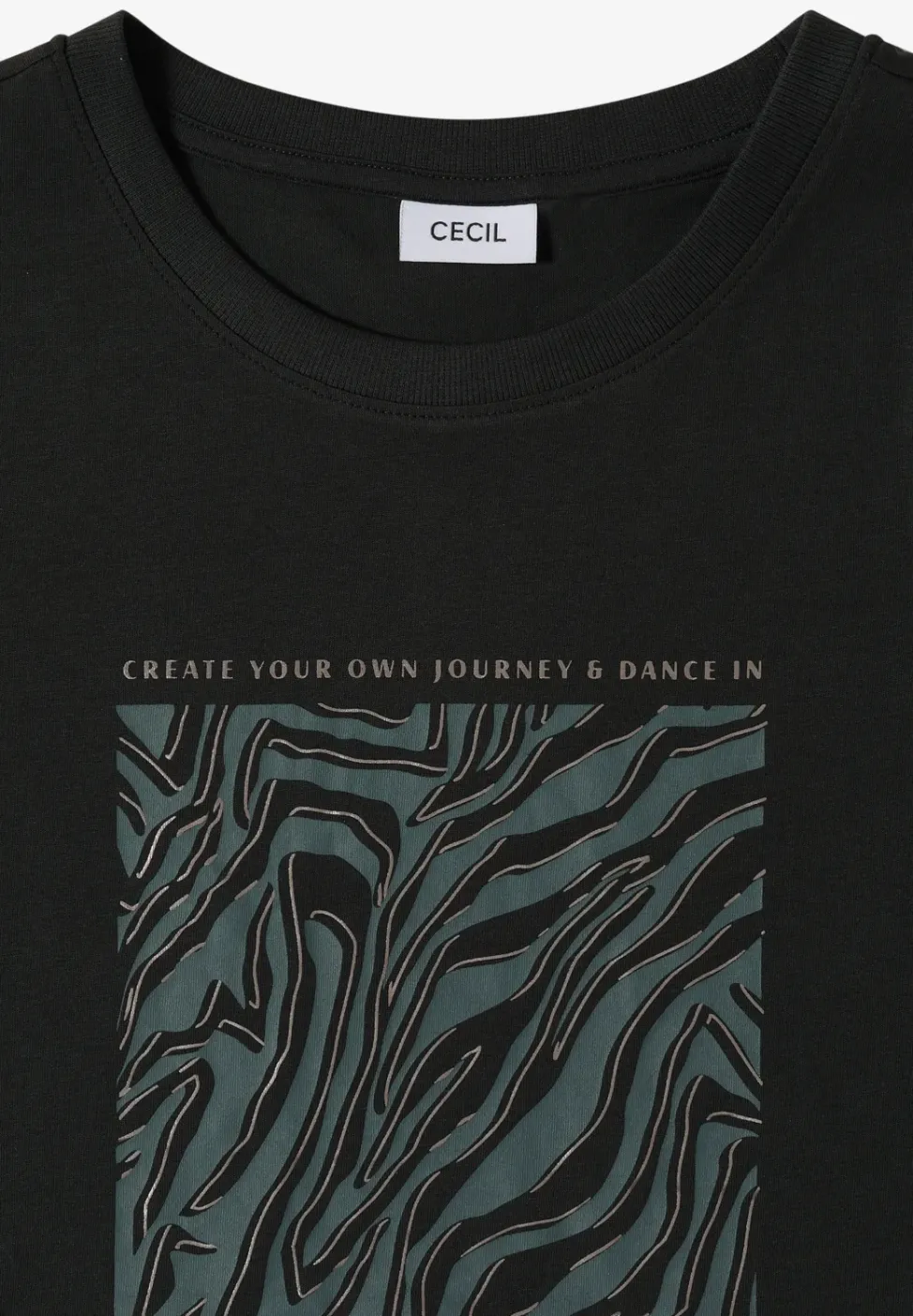 T-Shirt mit Rundhals und Folienprint