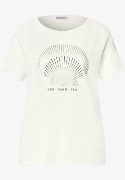 T-Shirt mit Rundhals und Foliendetails