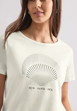 T-Shirt mit Rundhals und Foliendetails