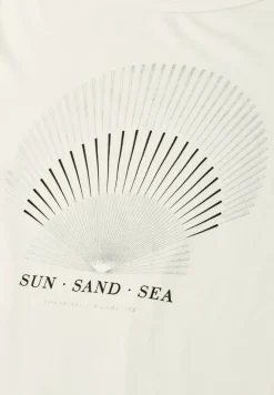 T-Shirt mit Rundhals und Foliendetails