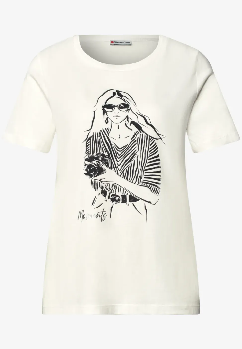 T-Shirt mit Rundhals und Frontprint