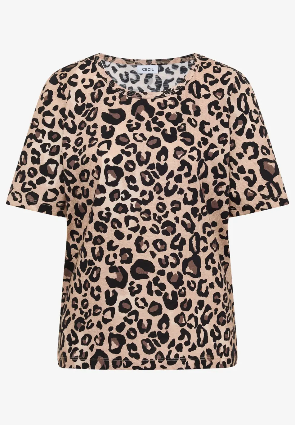 T-Shirt mit Rundhals und Leo-Muster
