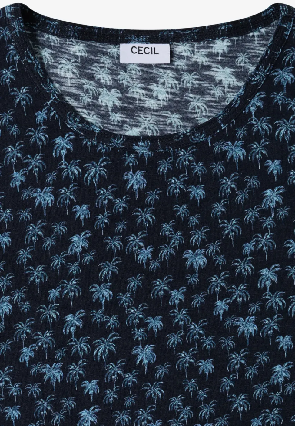 T-Shirt mit Rundhals und Palmenprint