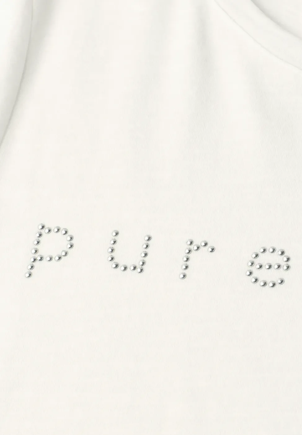 T-Shirt mit Rundhals und Schmucksteinen