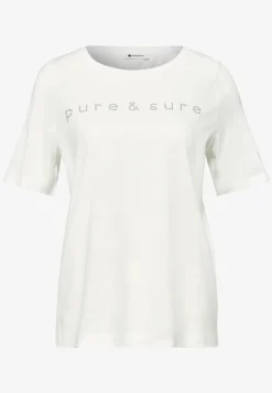 T-Shirt mit Rundhals und Schmucksteinen