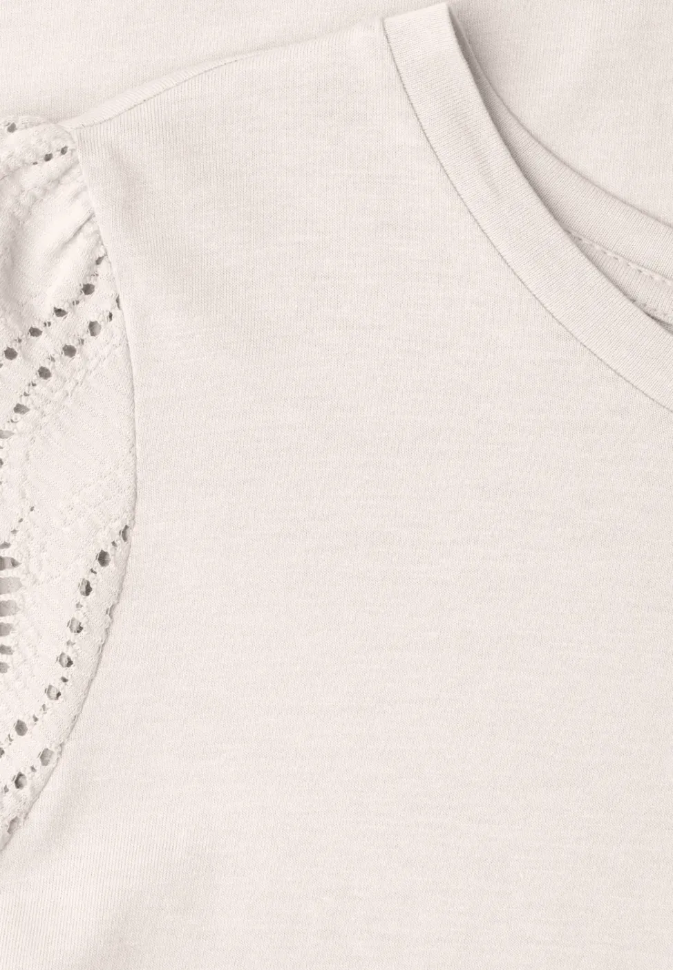 T-Shirt mit Rundhals und Spitzenärmeln