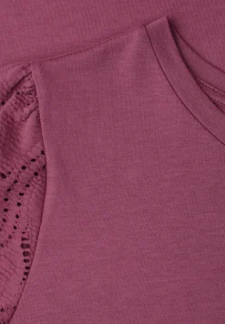 T-Shirt mit Rundhals und Spitzenärmeln