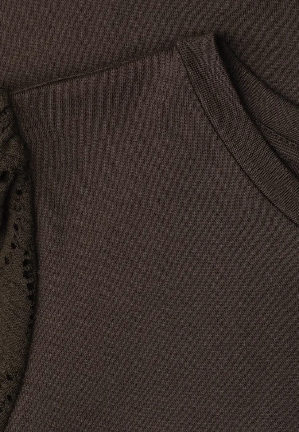 T-Shirt mit Rundhals und Spitzenärmeln