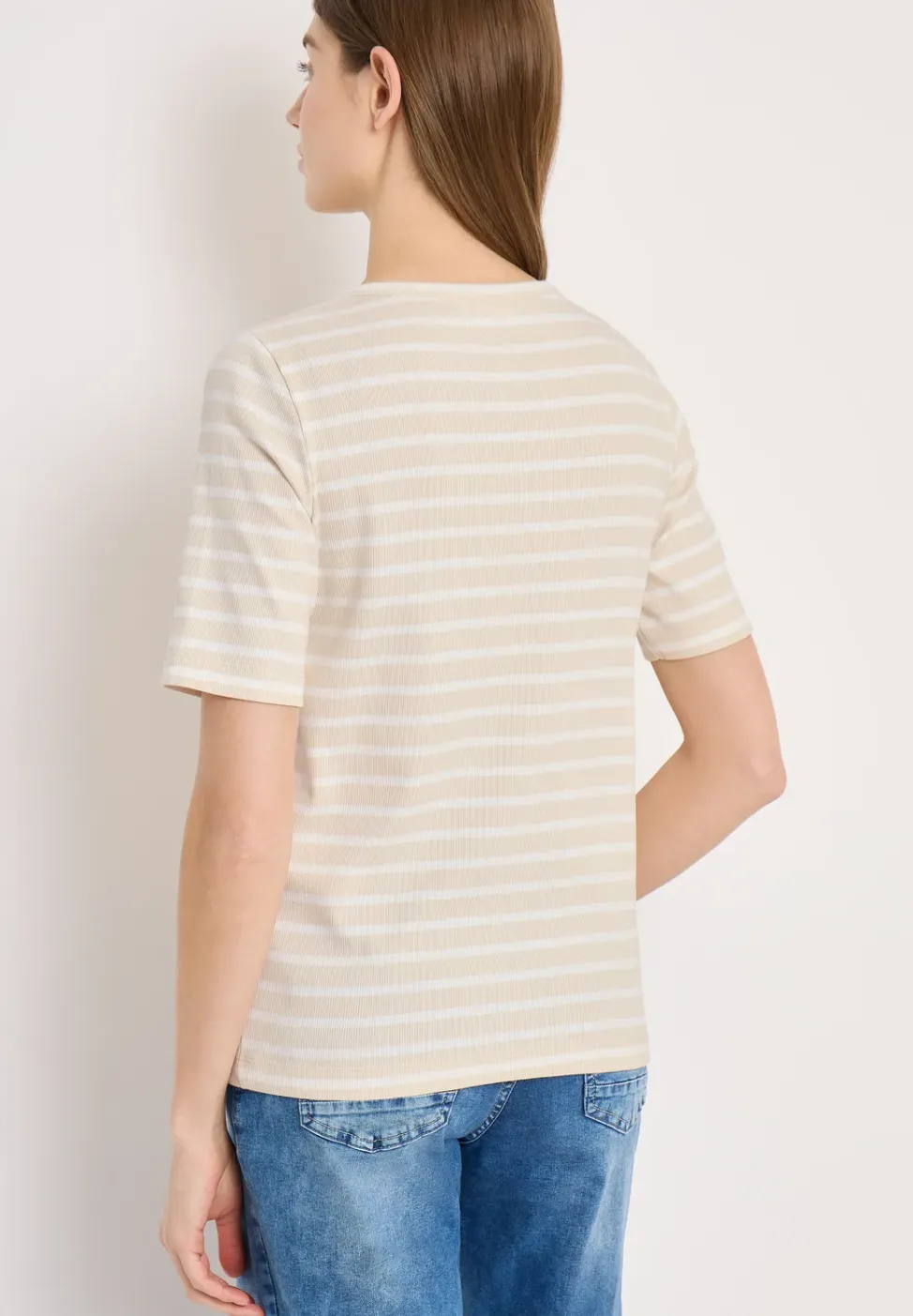 T-Shirt mit Rundhals und Streifen