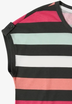 T-Shirt mit Rundhals und Turn-Up-Detail