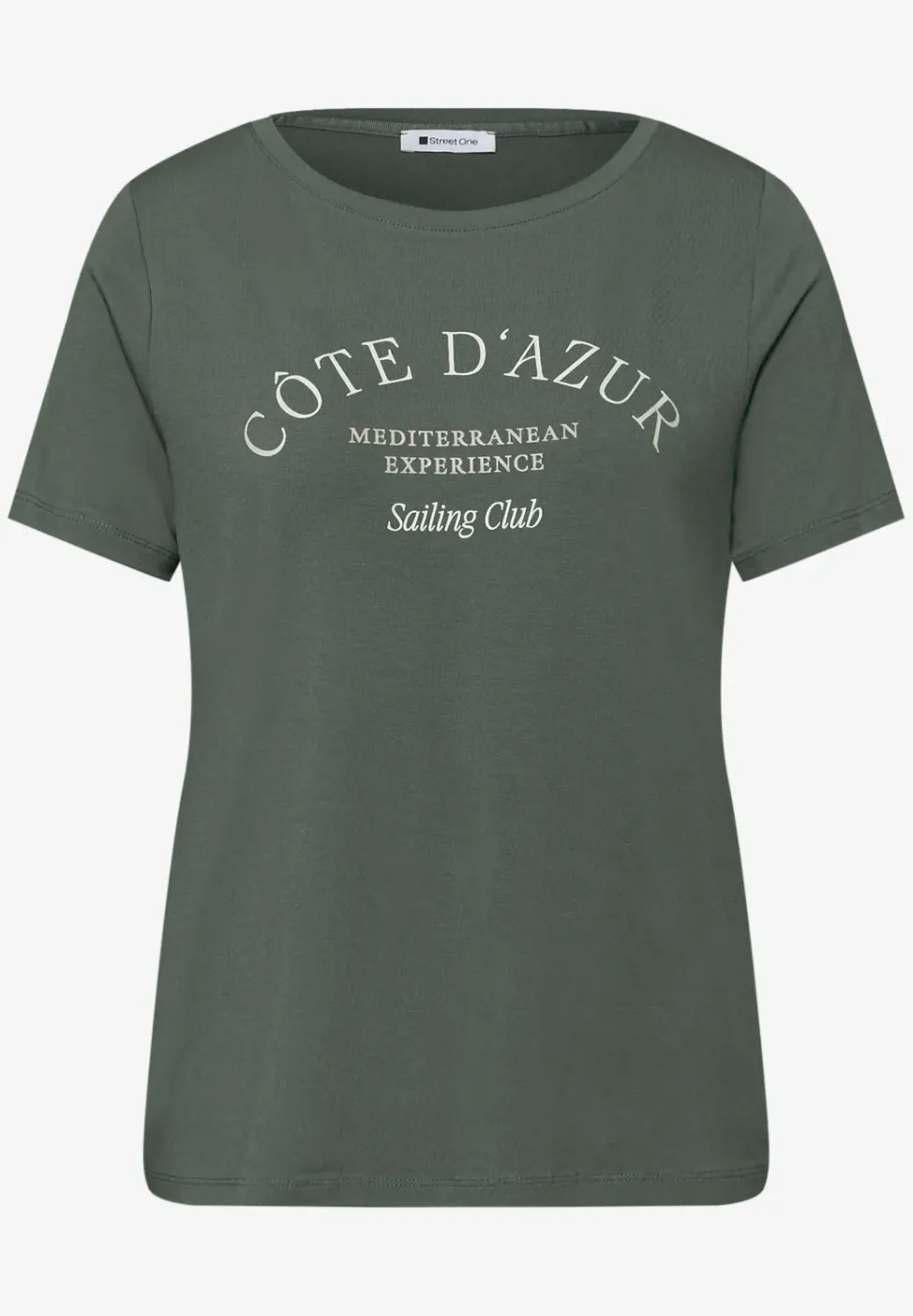 T-Shirt mit Rundhals und Wording