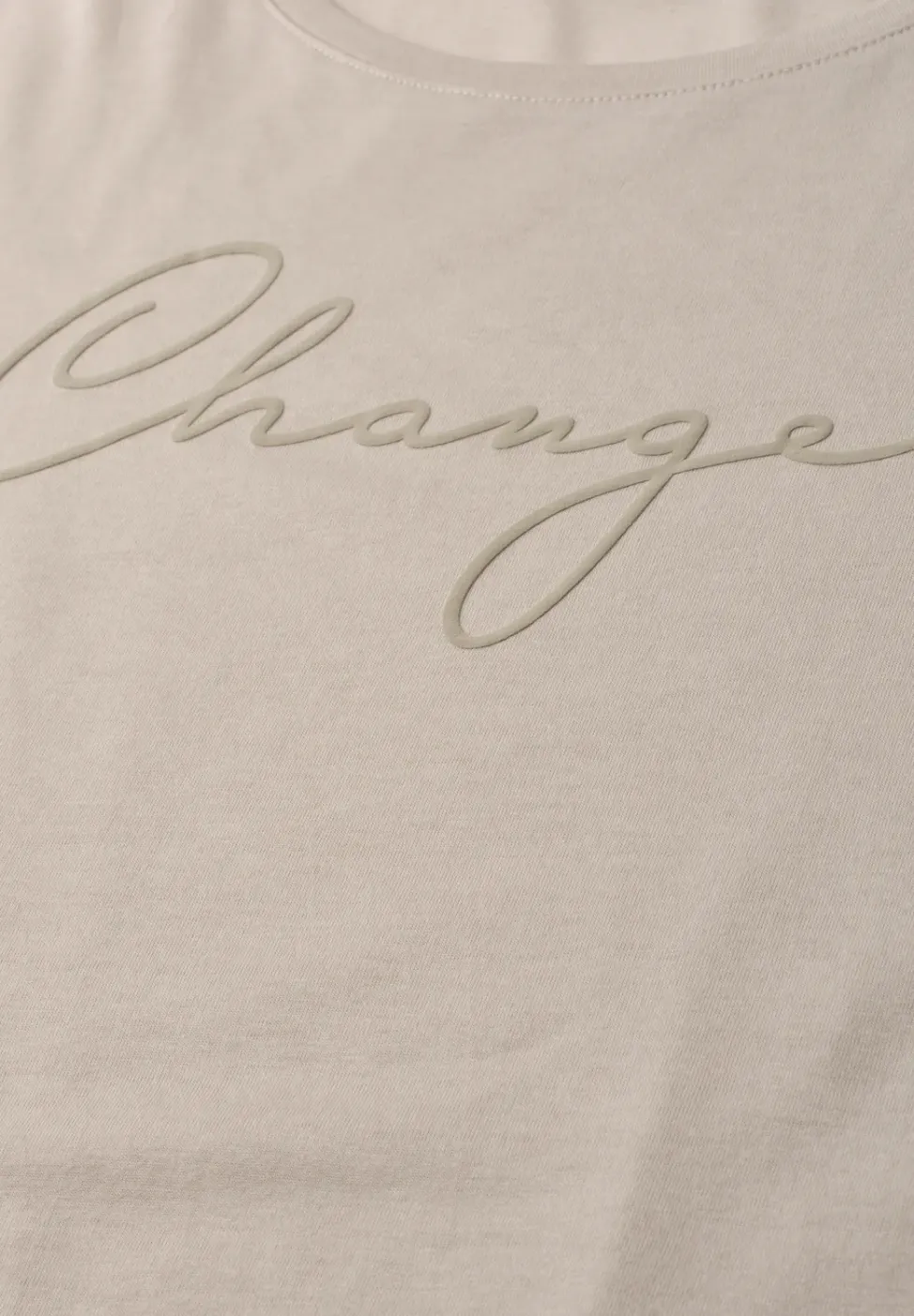 T-Shirt mit Rundhals und Wording Artwork