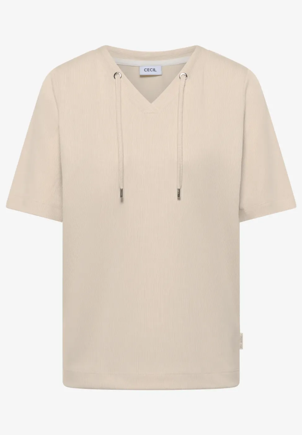 T-Shirt mit V-Neck und Streifen