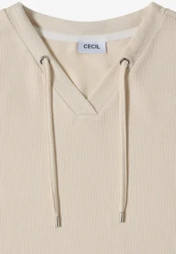 T-Shirt mit V-Neck und Streifen