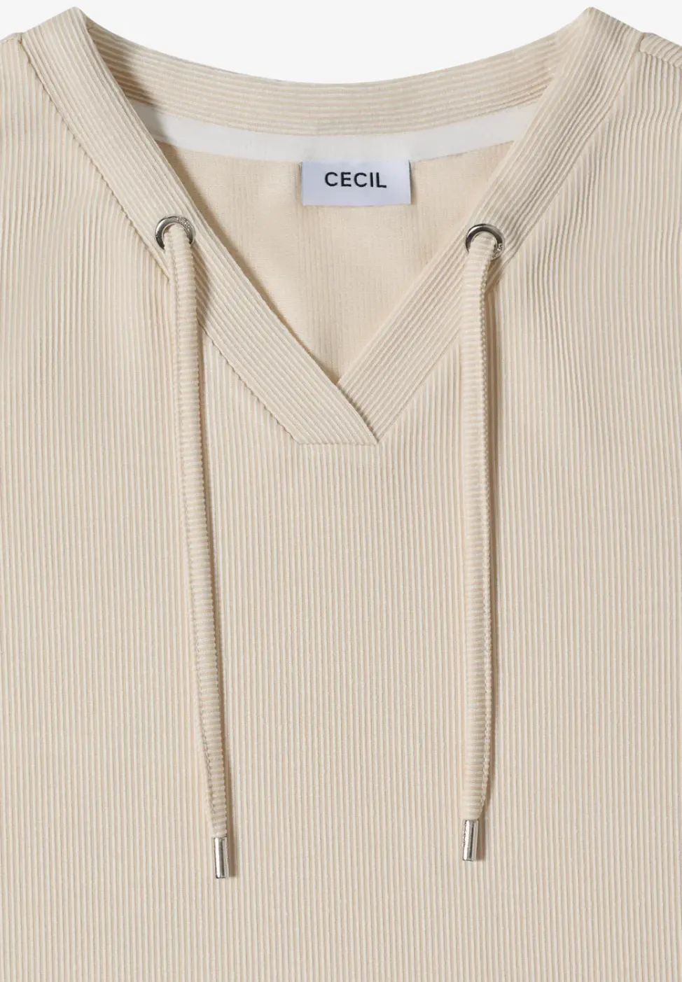 T-Shirt mit V-Neck und Streifen