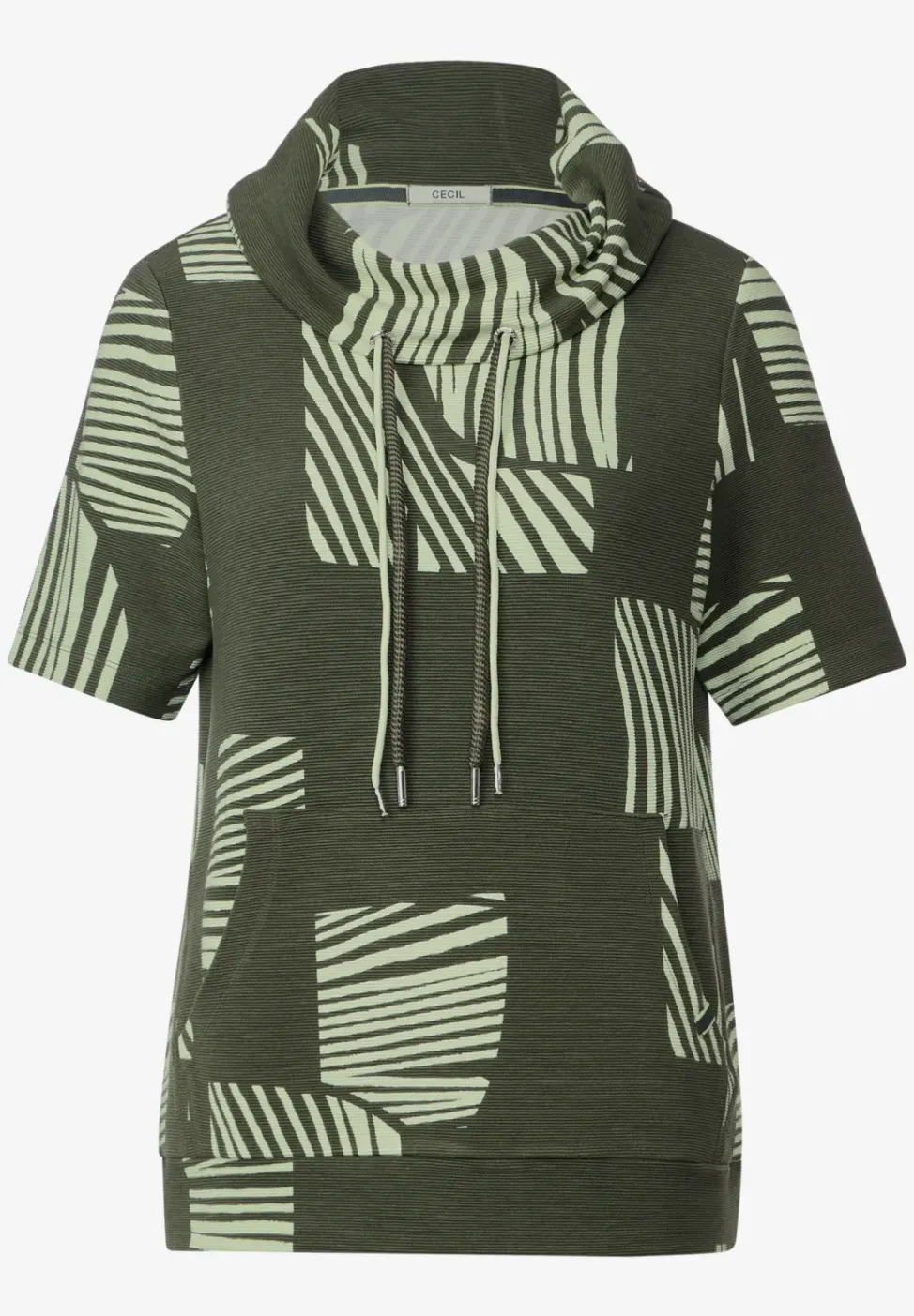 T-Shirt mit Volumenkragen