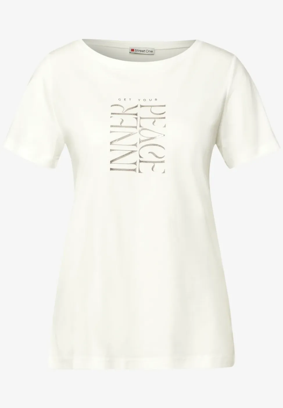 T-Shirt mit Wording Print