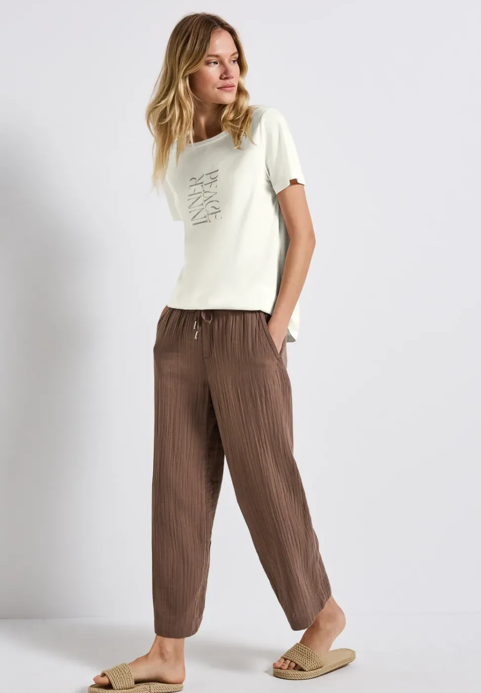 T-Shirt mit Wording Print