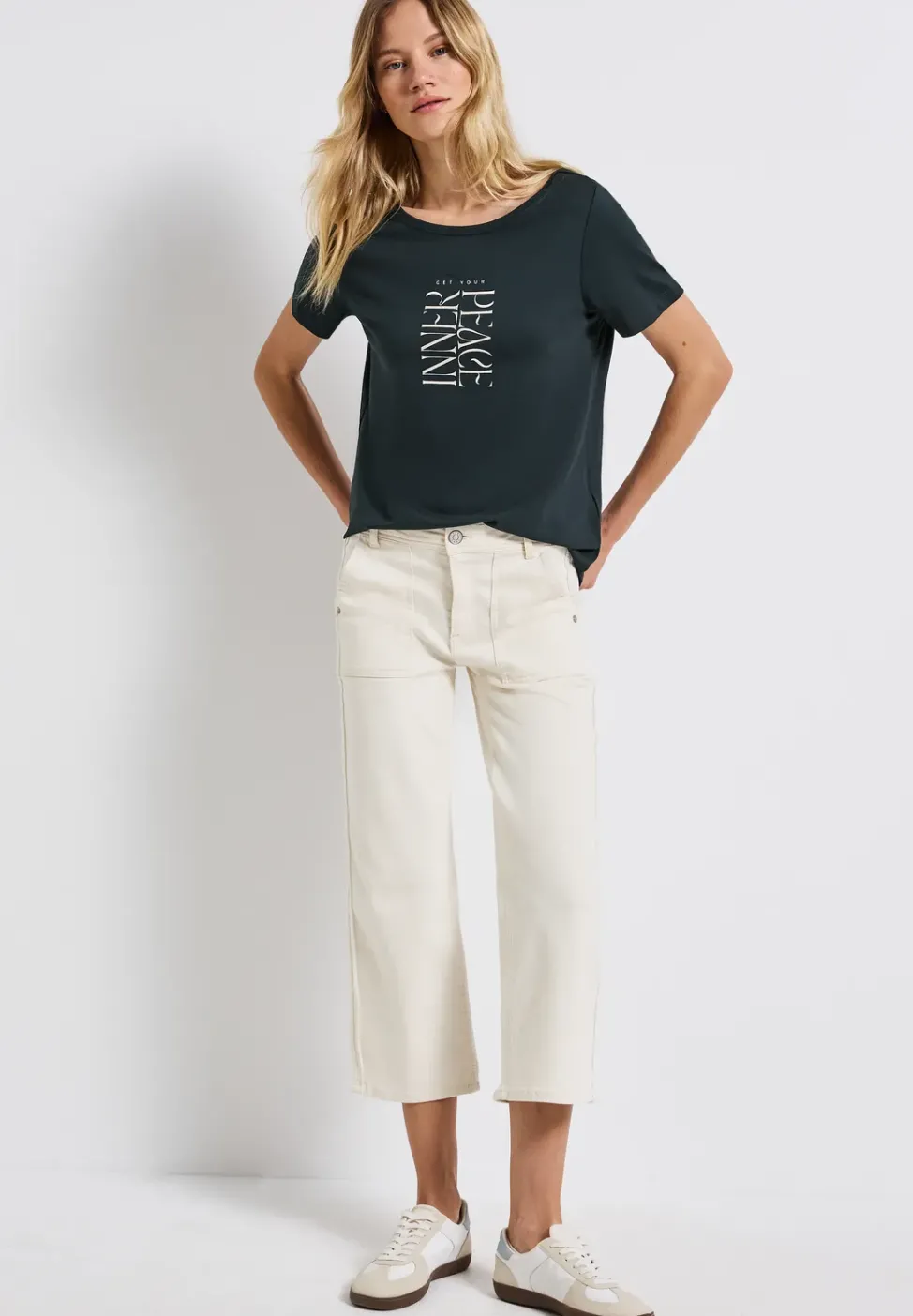 T-Shirt mit Wording Print