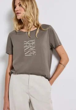 T-Shirt mit Wording Print