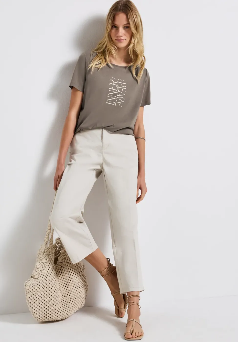 T-Shirt mit Wording Print