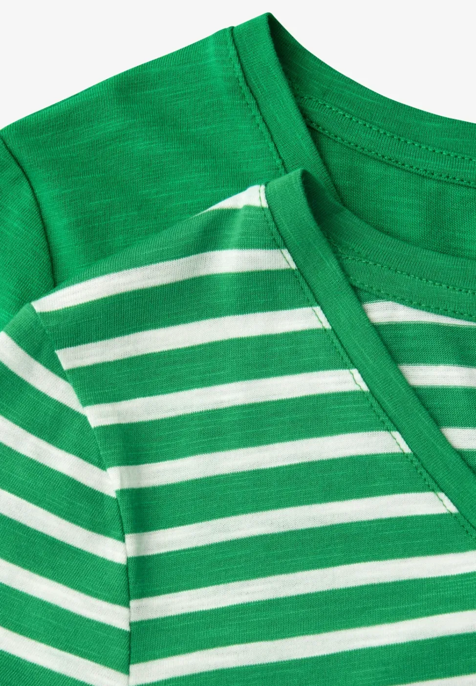 T-Shirts mit rounded V-Neck im 2er-Pack