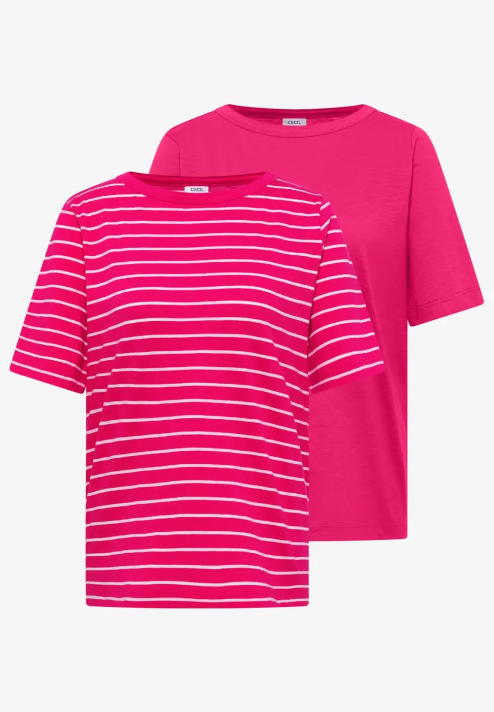 T-Shirts mit Streifen im 2er-Pack