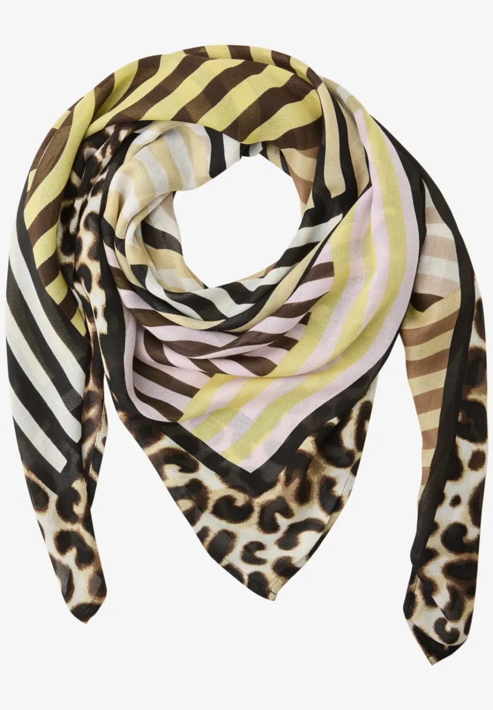 Tuch mit Streifenprint und Leodetails