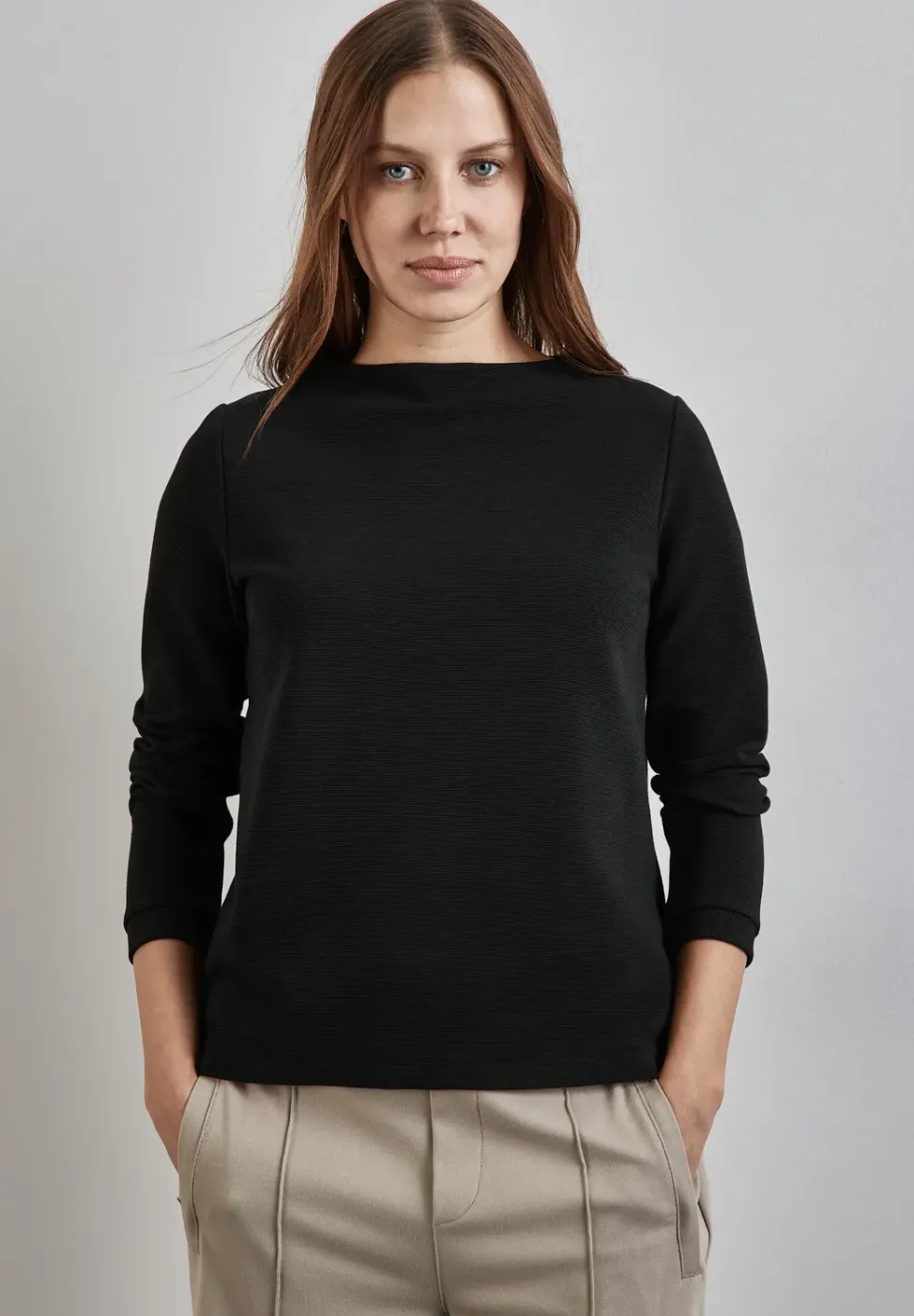 Turtleneck Struktur-Shirt