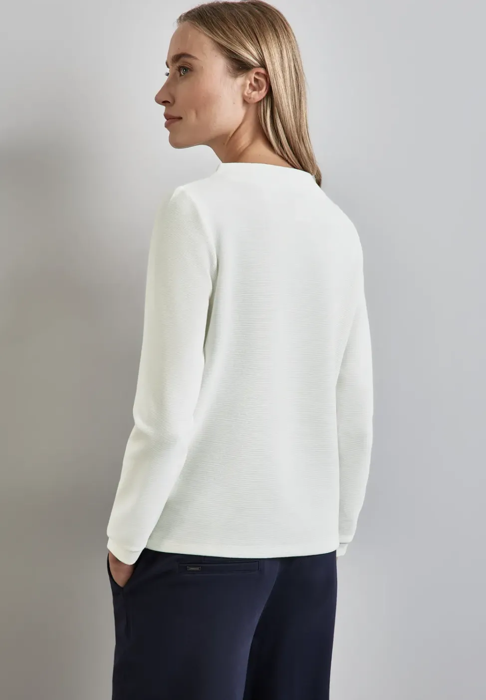 Turtleneck Struktur-Shirt