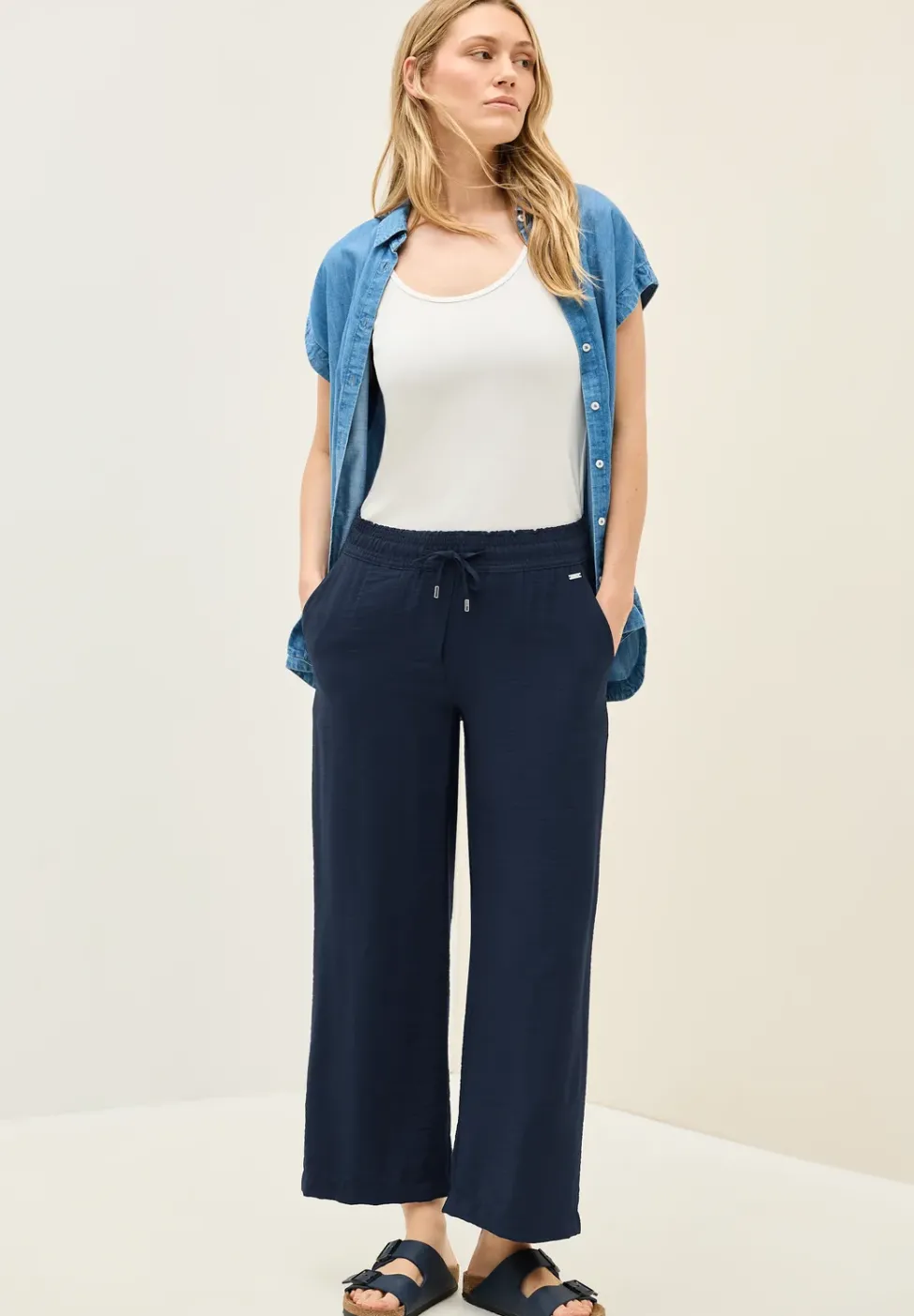 7/8 Twill-Hose mit Struktur