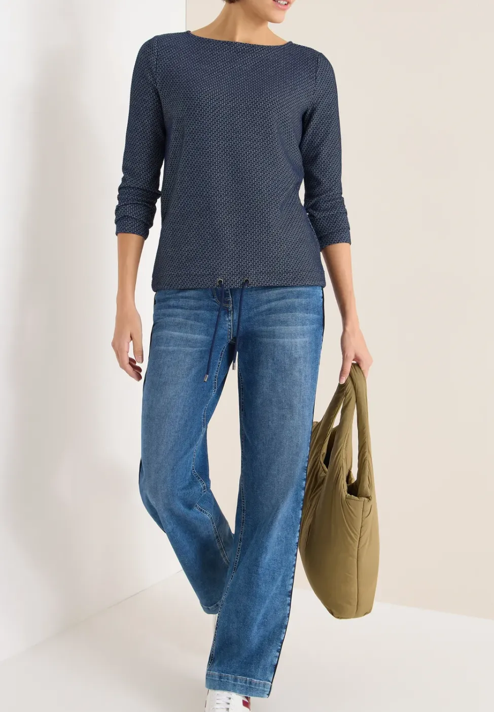 Two-Tone Strukturpullover