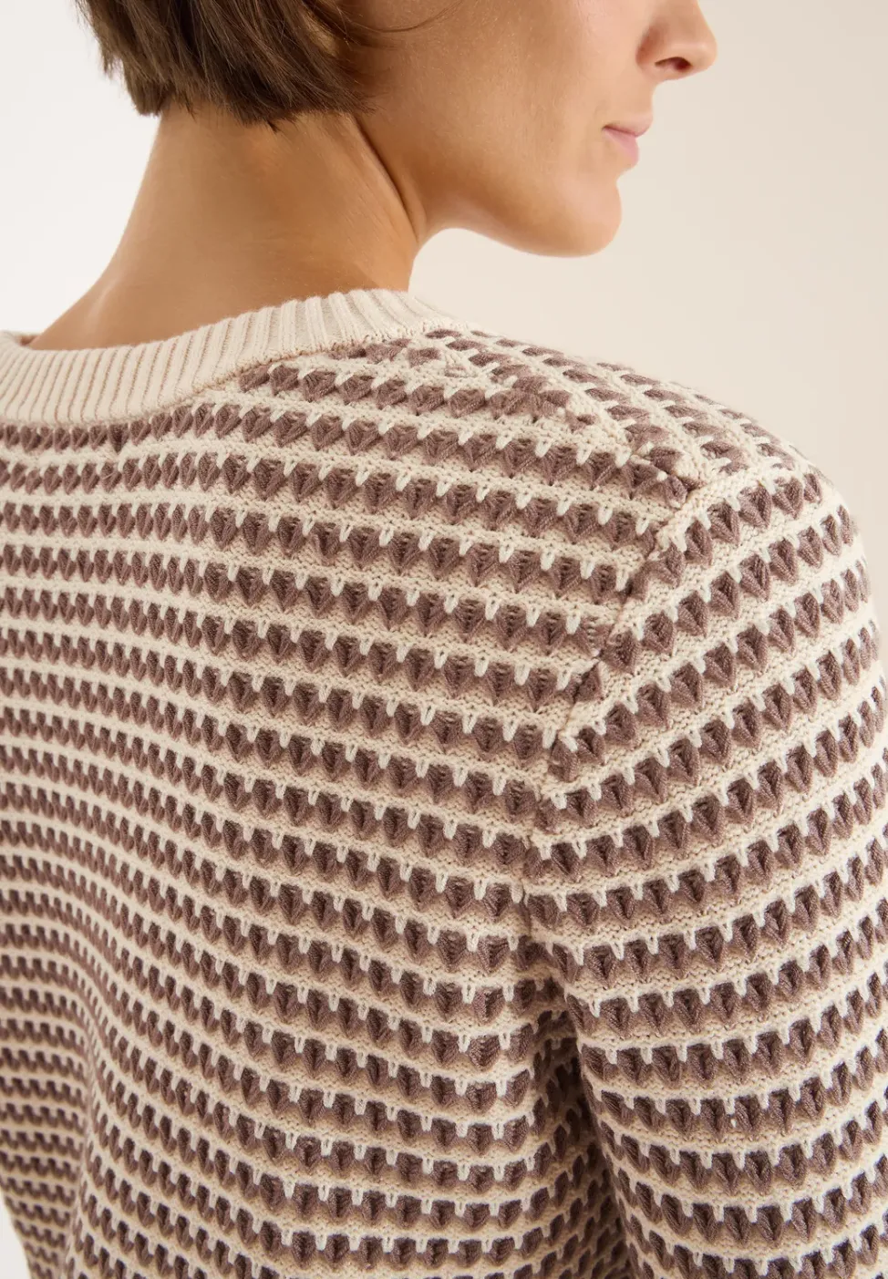 Two-Tone Strukturpullover