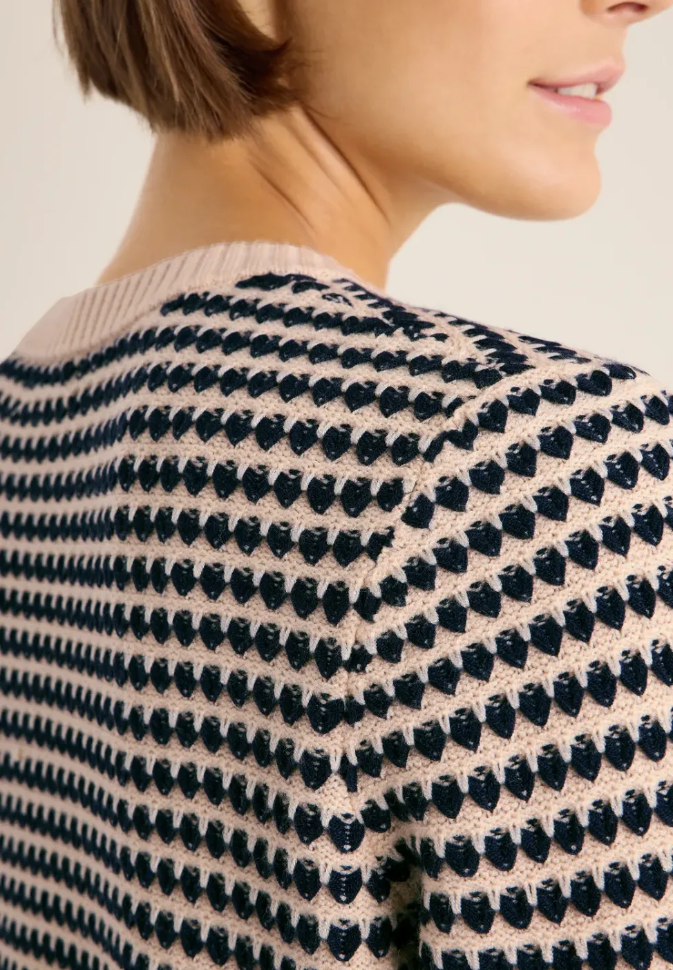 Two-Tone Strukturpullover