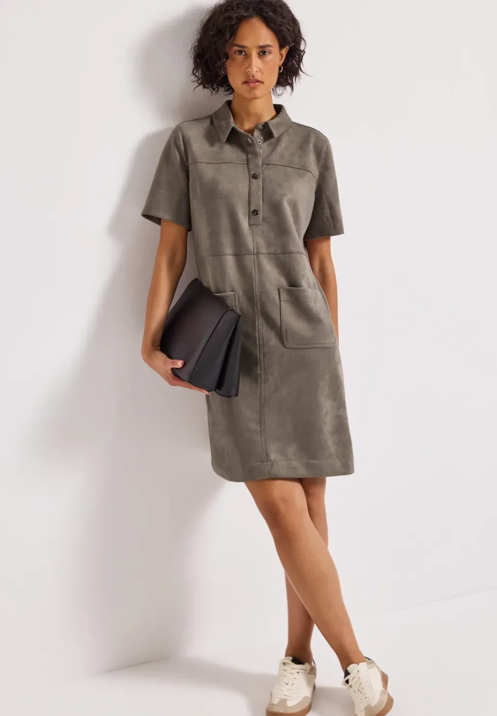 Velours Blusenkleid