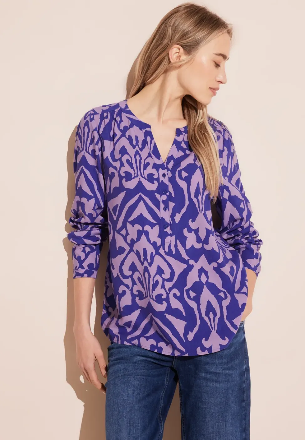 Viskose Print Bluse