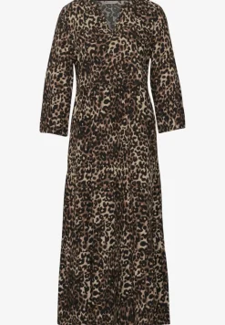 Volant-Kleid mit Leo-Muster