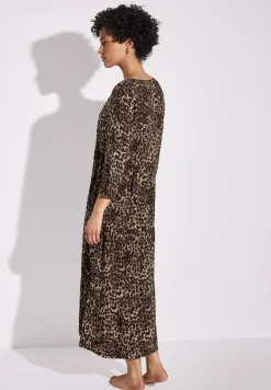 Volant-Kleid mit Leo-Muster