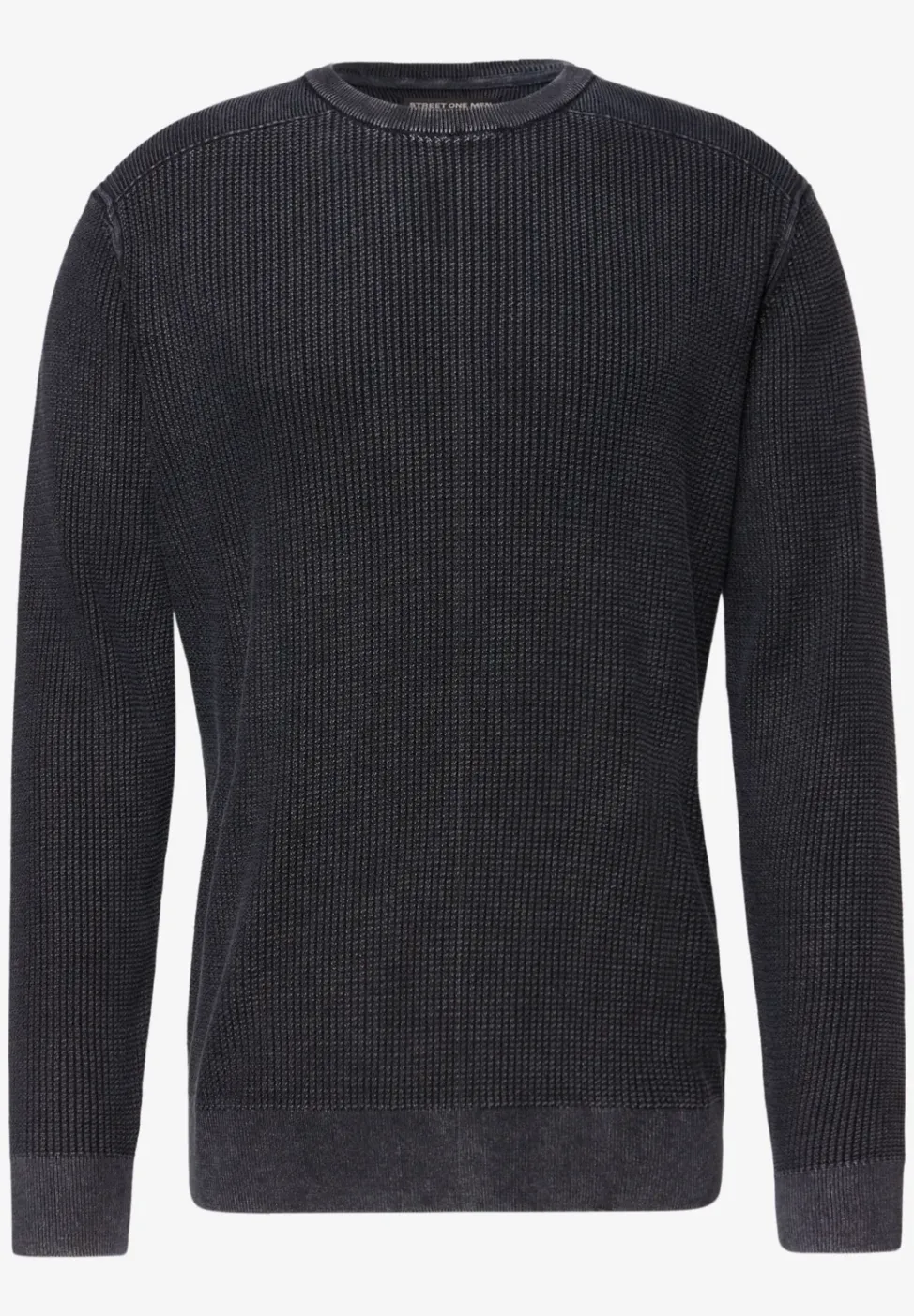 Washed-Look Strukturpullover