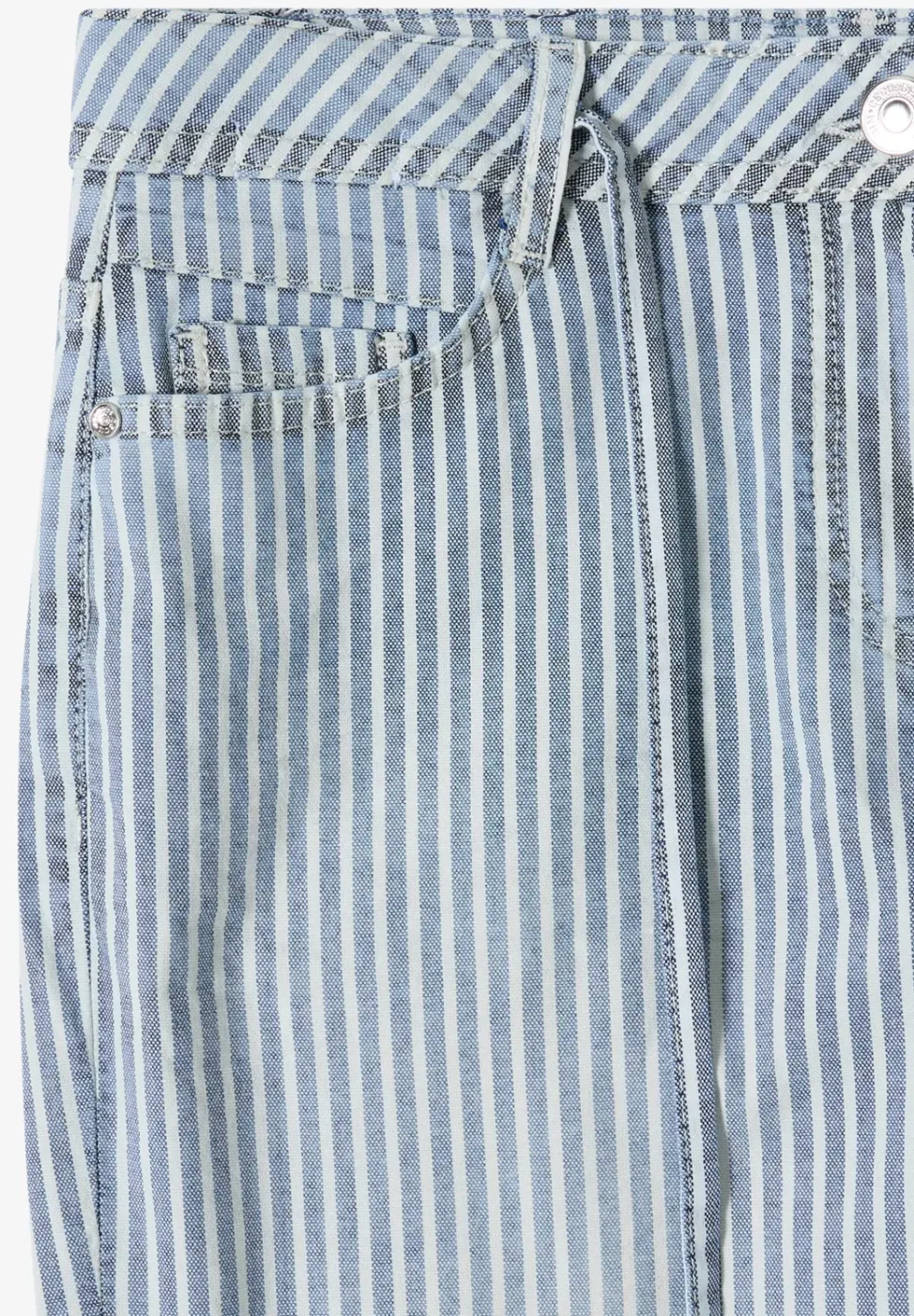 Wide Flared Leg Jeans mit Streifen